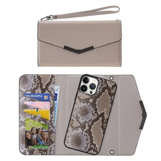 Mobilize 2in1 Elegant Magnet Clutch Apple iPhone 13 Pro Max Beige Snake