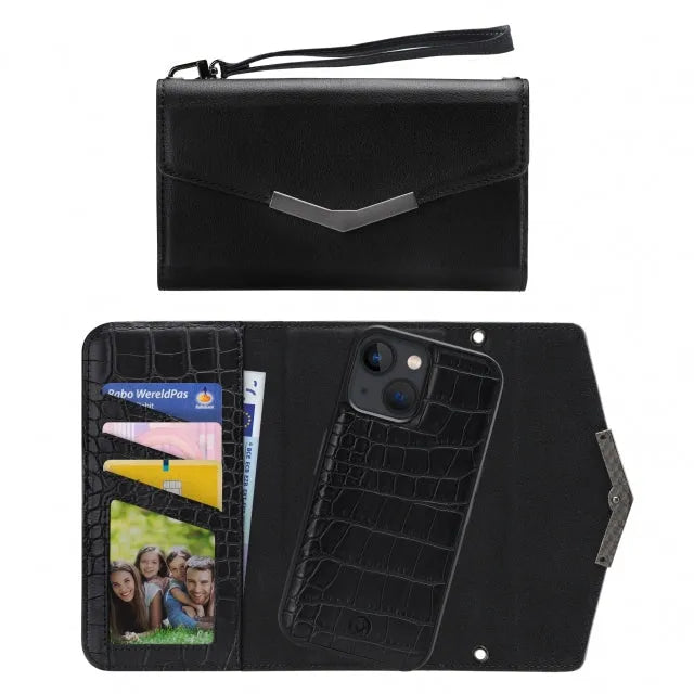 Mobilize 2-en-1 Elegant Magnet Clutch Apple iPhone 13 Mini Noir Croco
