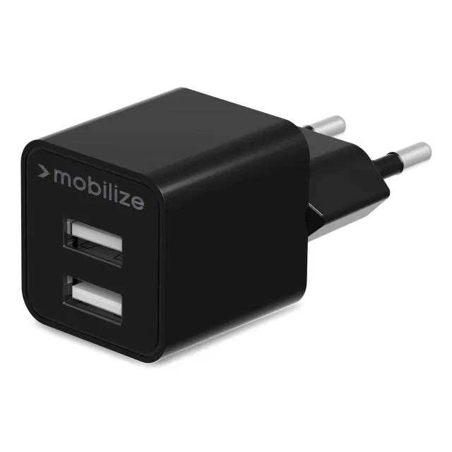 Mobilize Chargeur Mural 2x USB 24W Noir