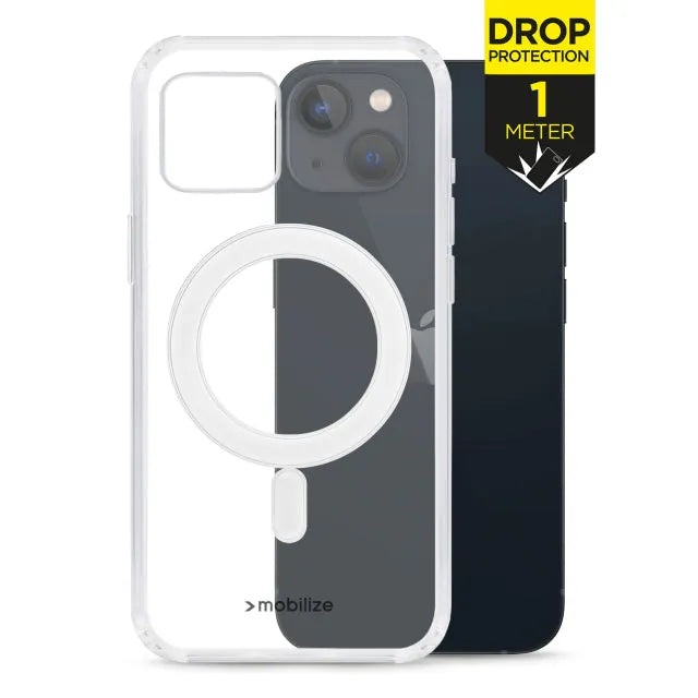 Coque de protection transparente Mobilize compatible MagSafe pour Apple iPhone 13 Mini