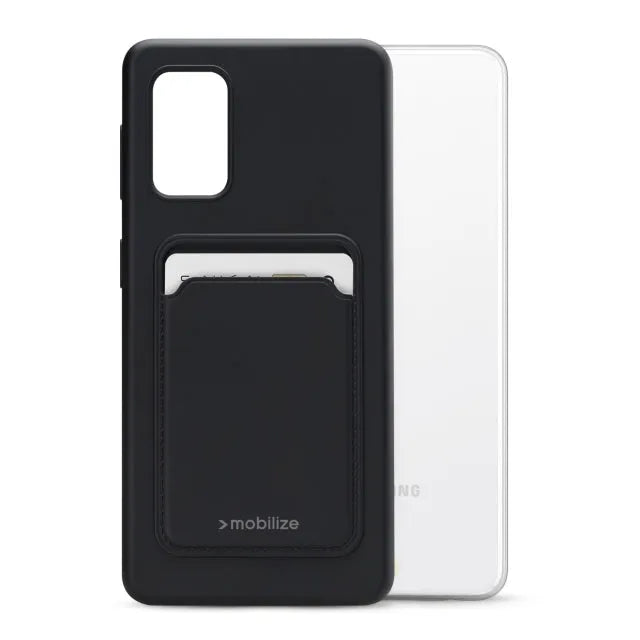 Mobilize Rubber Gelly Card Case Samsung Galaxy A32 5G Mattschwarz