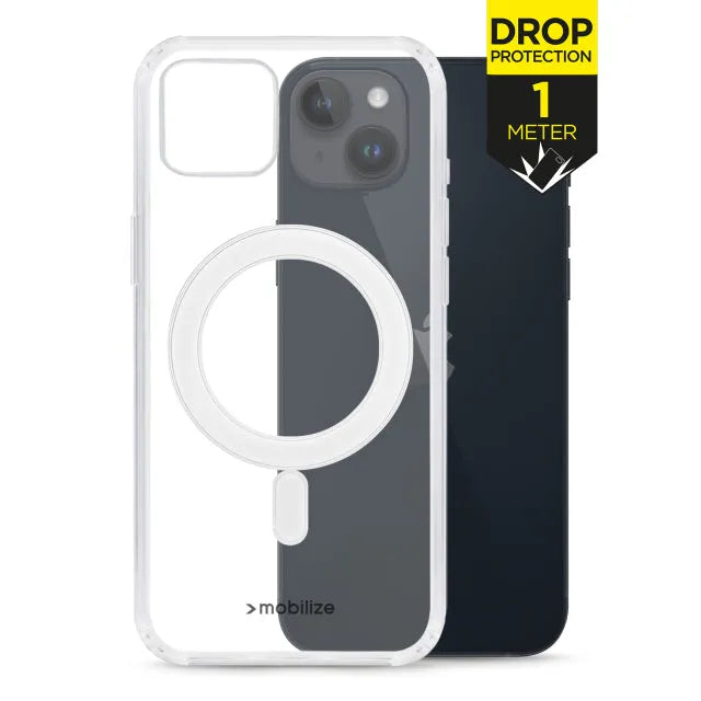 Mobilize Coque de protection nue compatible MagSafe pour Apple iPhone 14 Transparent