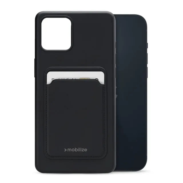 Mobilize Rubber Gelly Card Case Apple iPhone 14 Plus Noir Mat