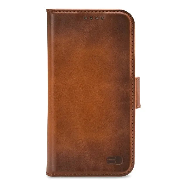 Senza Desire Leder Portemonnaie Apple iPhone 14 Pro Max Burned Cognac