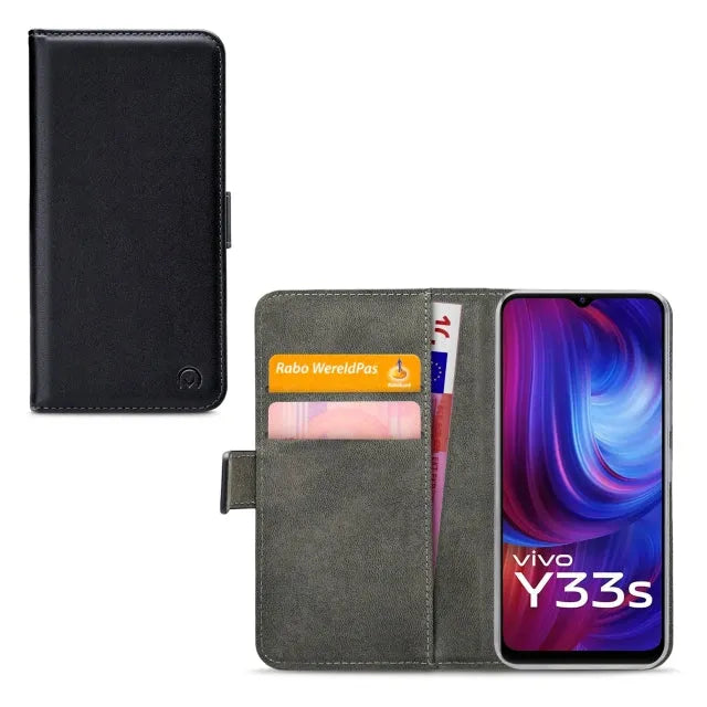 Mobilize Classic Gelly Wallet Book Case vivo Y33s Schwarz