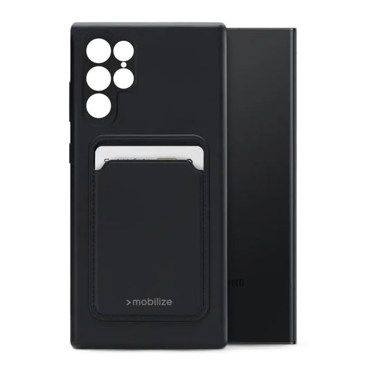 Mobilize Rubber Gelly Card Case Samsung Galaxy S23 Ultra 5G Matt Black