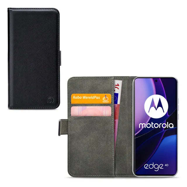 Mobilize Classic Gelly Wallet Book Case Motorola Edge 40 Noir
