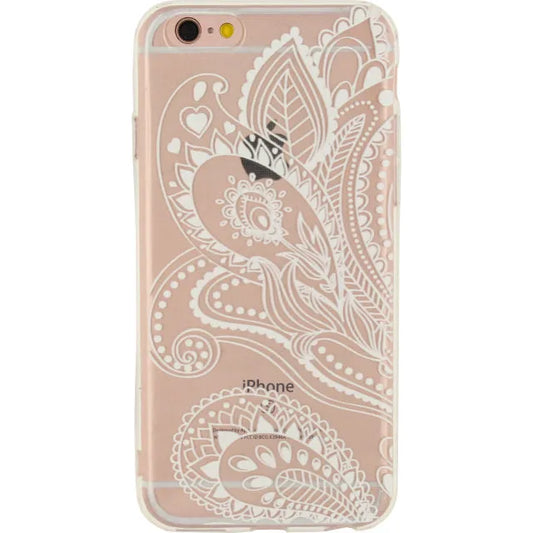 Xccess TPU Case Apple iPhone 6/6S Transparent/White Mandala Leaf