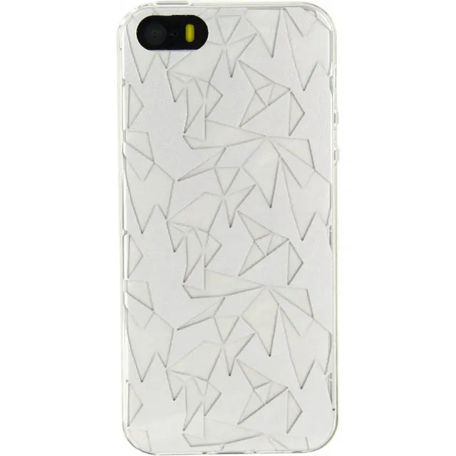 Xccess TPU/PC Case Apple iPhone 5/5S/SE Prism Design Silver