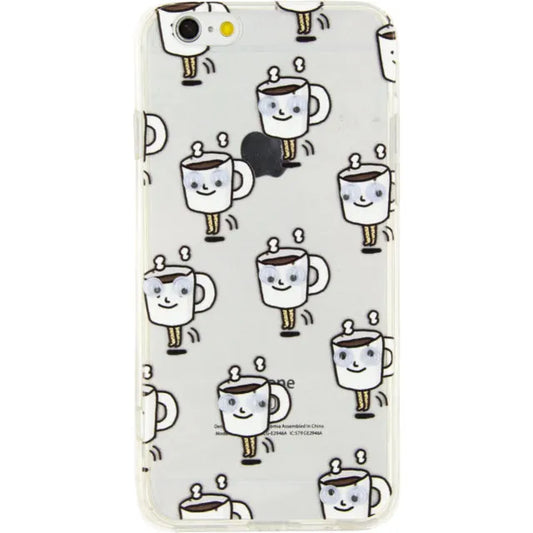 Xccess TPU/PC Case Apple iPhone 6/6S Coffee with 3D-Eyes