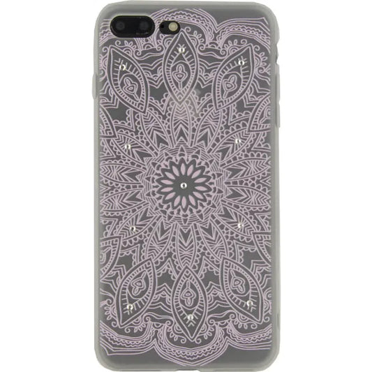 Xccess TPU Case Apple iPhone 7 Plus/8 Plus Mandala with Glitter Stone Pink