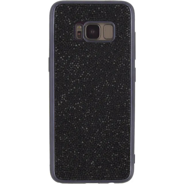 Xccess TPU Case Samsung Galaxy S8+ Metallic Edge with Glitter Stones Black