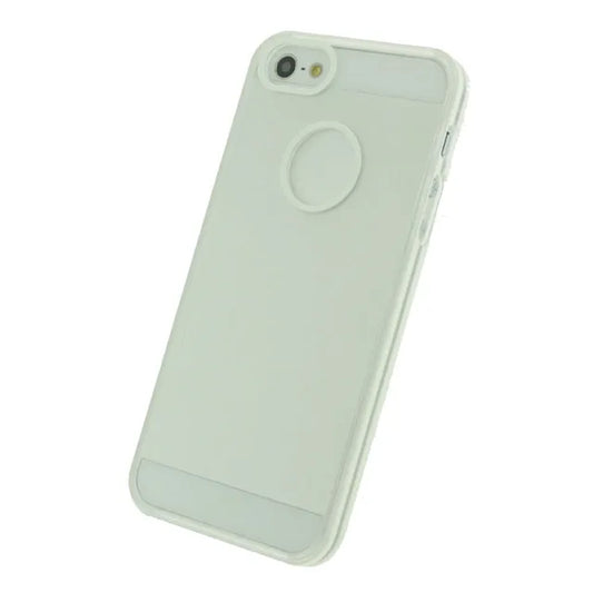 Xccess Colored Edge Cover Apple iPhone 5/5S/SE Transparent White