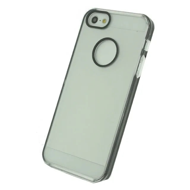 Xccess Colored Edge Cover Apple iPhone 5/5S/SE Transparent Black