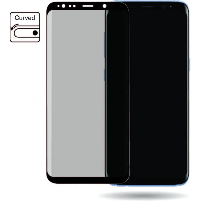 Mobilize Edge-To-Edge Glass Screen Protector Samsung Galaxy S8 Black Edge Glue