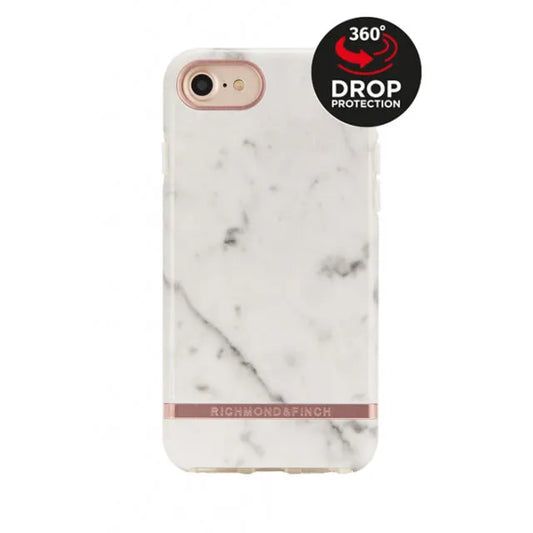 Richmond & Finch Freedom Series Apple iPhone 6/6S/7/8/SE (2020/2022) White Marble/Rose Gold
