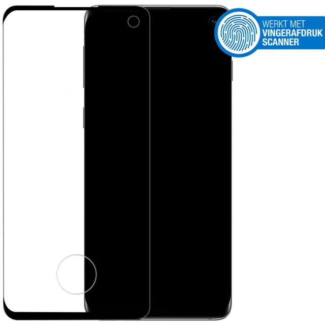Mobilize Edge-To-Edge Glas Displayschutzfolie Samsung Galaxy S10 Schwarzer Rand