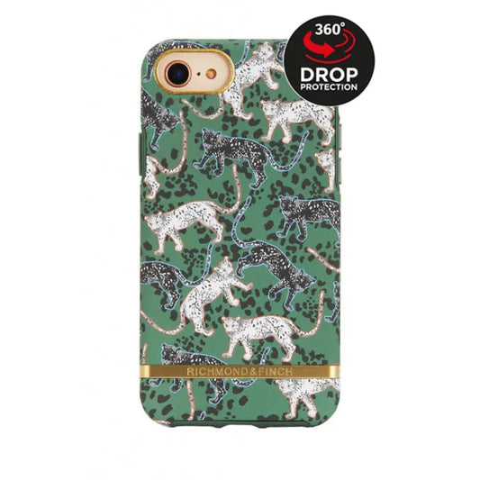 Richmond & Finch Freedom Series Apple iPhone 6/6S/7/8/SE (2020/2022) Green Leopard/Gold