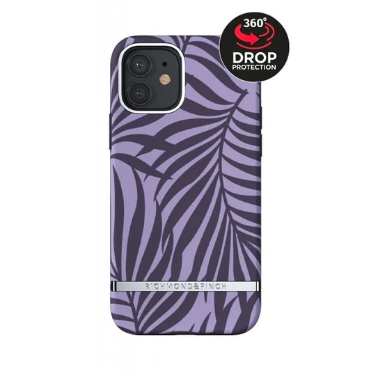Richmond & Finch Freedom Series One-Piece Apple iPhone 12/12 Pro Purple Palm