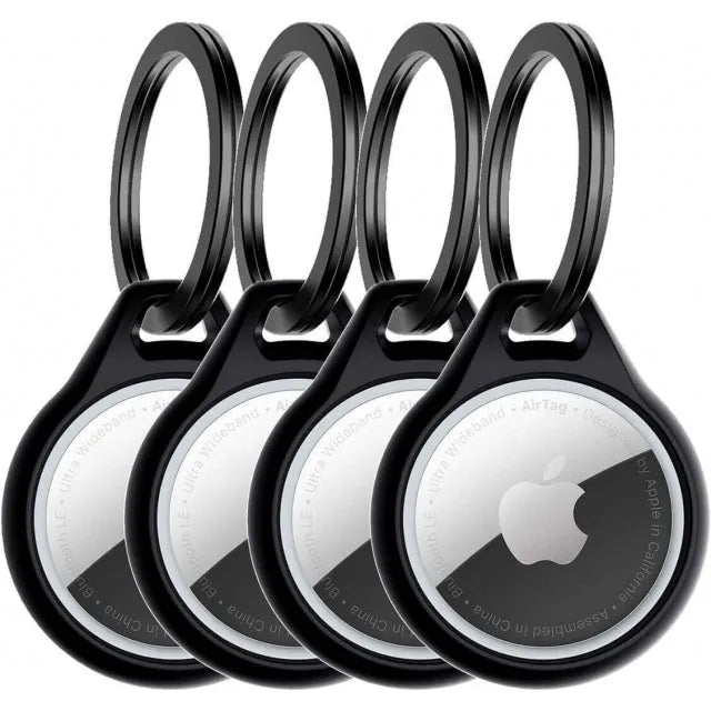 ITSKINS Level 2 AirCover Solid for Apple Airtag Black (4-Pack)
