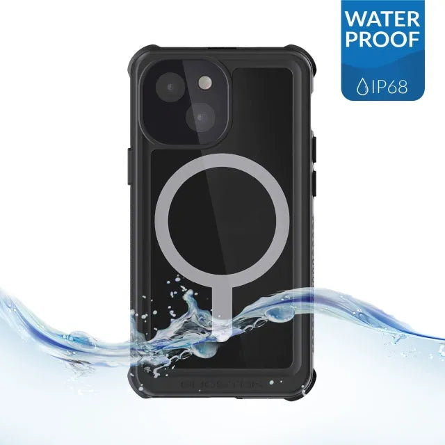 Ghostek Nautical 4 Waterproof MagSafe Case + Belt Swivel Holster Apple iPhone 13 Mini Black