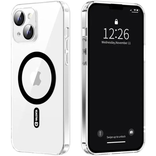 Valenta Tempered Glass Back Cover MagSafe Case Apple iPhone 14 Clear