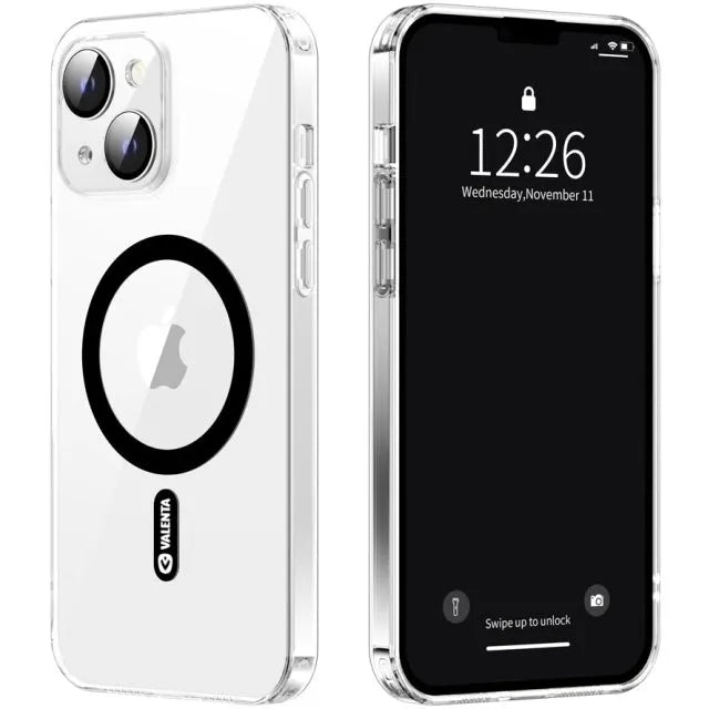 Valenta Tempered Glass Back Cover MagSafe Case Apple iPhone 13 Clear
