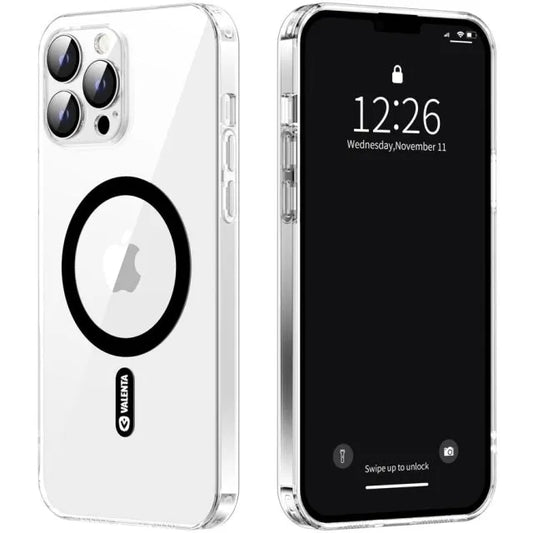 Valenta Tempered Glass Back Cover MagSafe Case Apple iPhone 13 Pro Clear