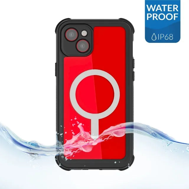 Ghostek Nautical Waterproof MagSafe Case + Belt Swivel Holster Apple iPhone 14 Plus Clear