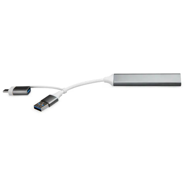 Xccess USB-C Multi-Hub auf 4 USB Grau