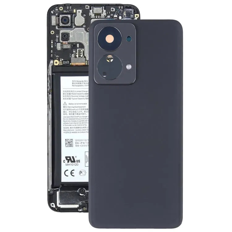 Backcover met cameralens voor OnePlus Nord 2T (zwart)