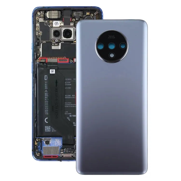 Backcover met cameralens voor OnePlus 7T (zilver)