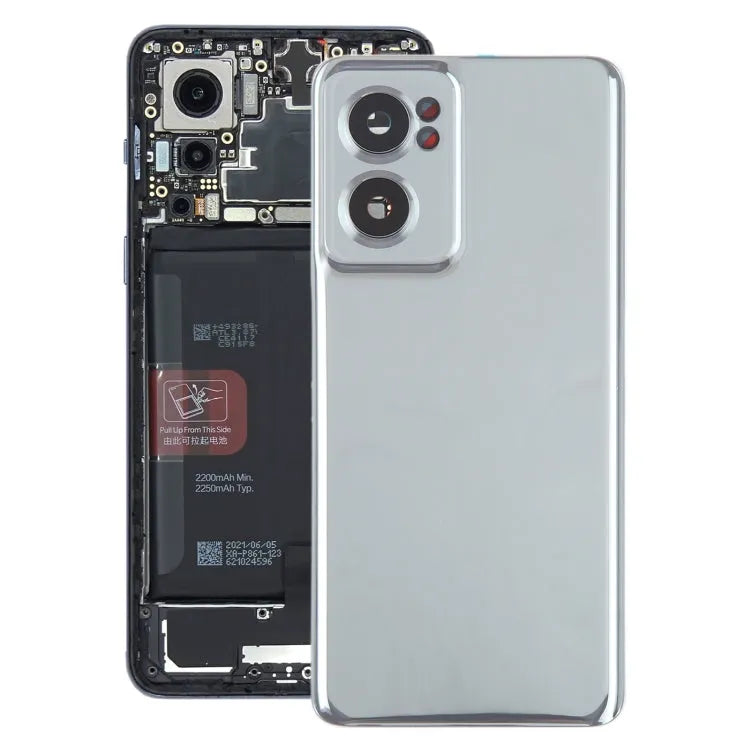 Backcover met cameralens voor OnePlus Nord CE 2 5G (zilver)