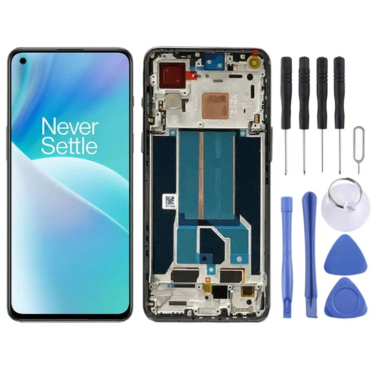 AMOLED-Display-Einheit für OnePlus Nord 2T CPH2399 CPH2401 (Schwarz)