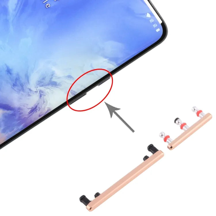 Aan/uit-knop en volumeknop voor OnePlus 7 Pro (goud)