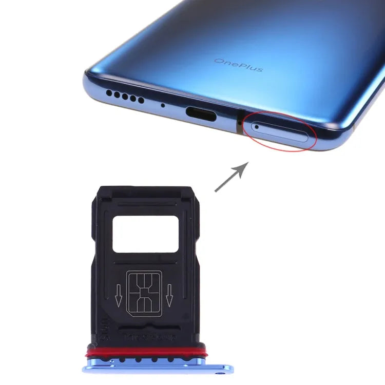 Simkaarthouder (simkaartlade) voor OnePlus 7 Pro (blauw)