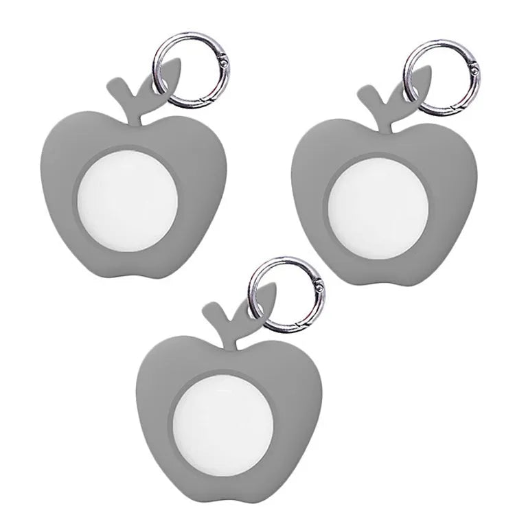 Set 3 siliconen beschermhoezen met klassieke vorm voor Apple AirTag (grijs)