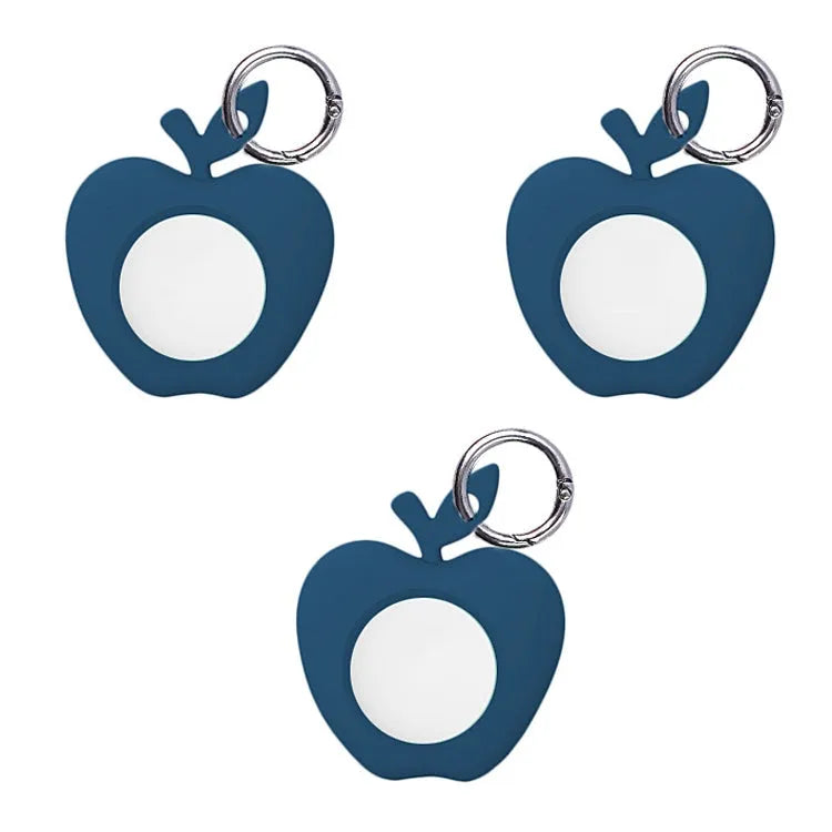 Set 3 siliconen beschermhoezen met klassieke vorm voor Apple AirTag (donkerblauw)