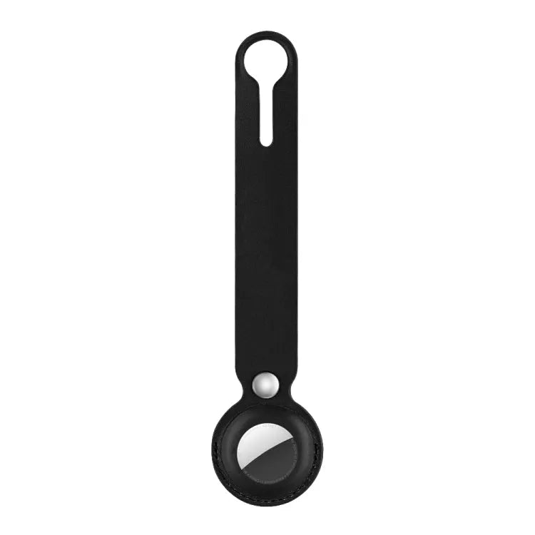 Leren beschermhoesje met sleutelhanger voor Apple AirTag (zwart)