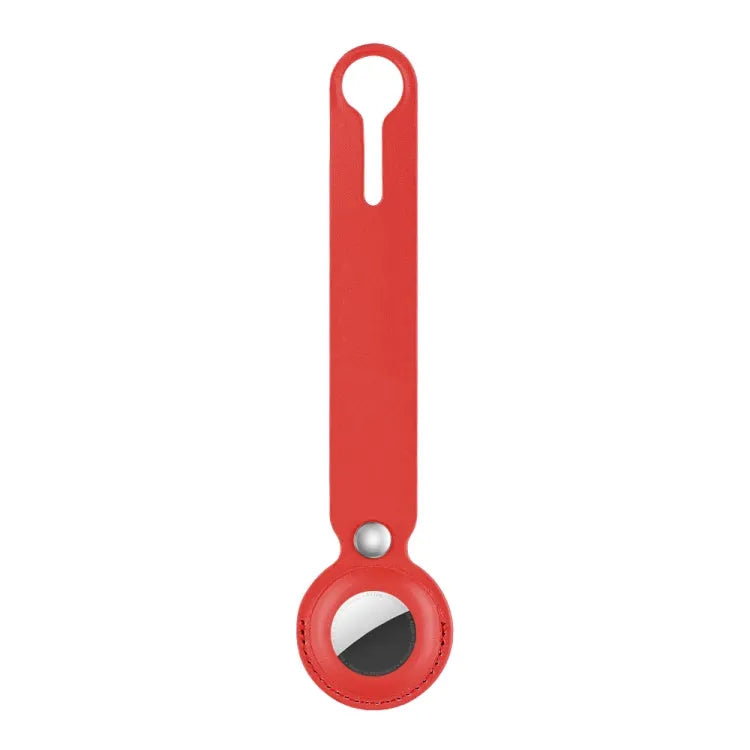 Leren beschermhoesje met sleutelhanger voor Apple AirTag (rood)