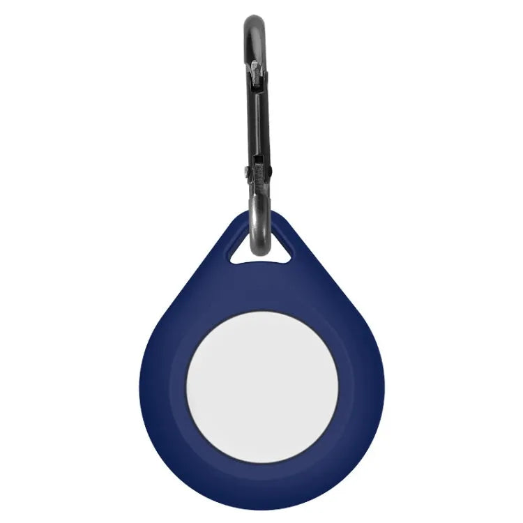 Siliconen beschermhoesje in druppelvorm met hanglus voor Apple AirTag (middernachtblauw)