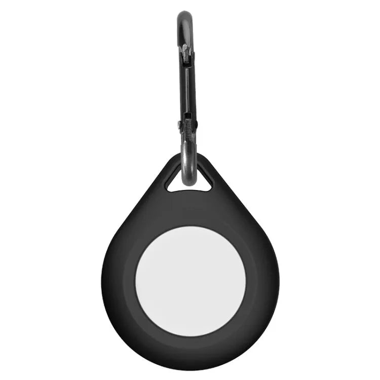 Siliconen beschermhoesje in druppelvorm met hanglus voor Apple AirTag (zwart)