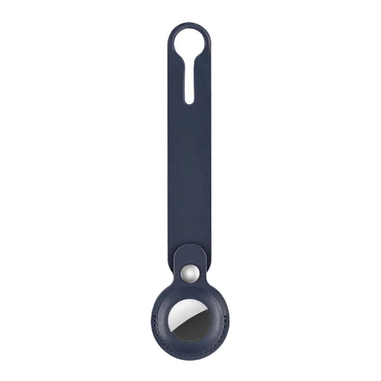 Leren beschermhoesje met sleutelhanger voor Apple AirTag (blauw)