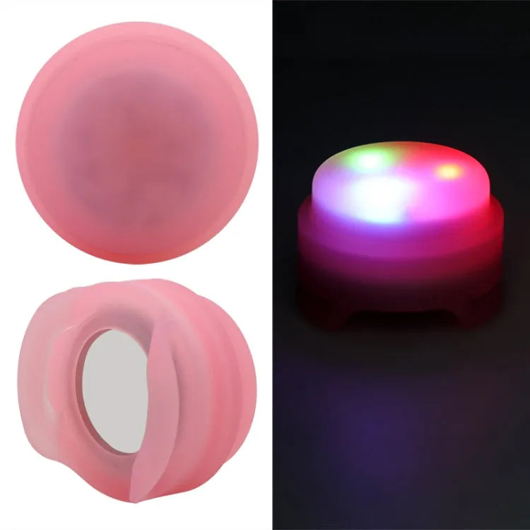 Halsbandhouder voor huisdieren met licht voor Apple AirTag (roze)