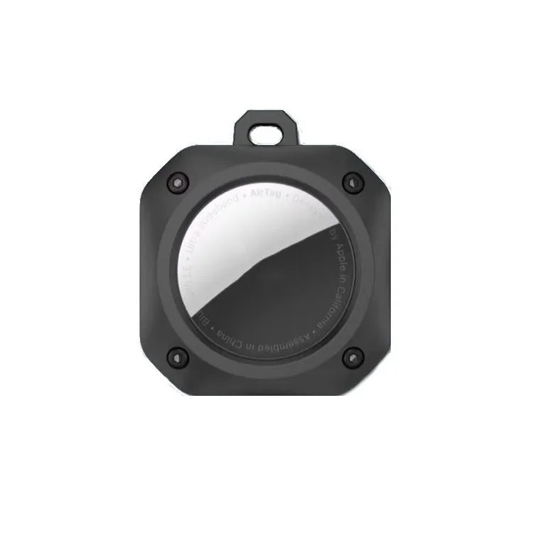 TPU beschermhoes met camouflageprint voor Apple AirTag, 2 stuks (zwart)