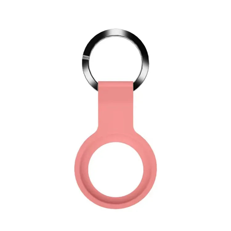 Mutal siliconen beschermhoes met sleutelhanger voor Apple AirTag (oranjer rood)