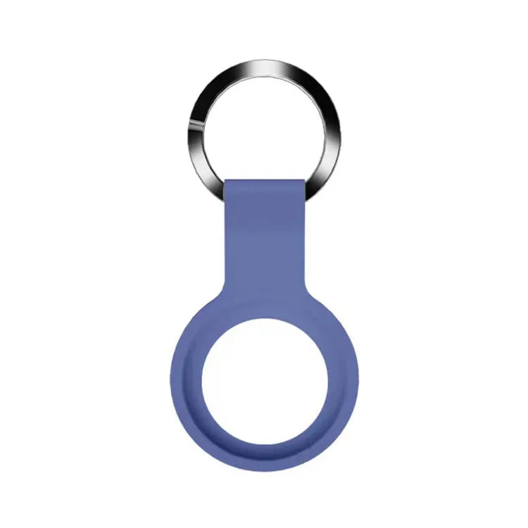 Mutal siliconen beschermhoes met sleutelhanger voor Apple AirTag (marineblauw)