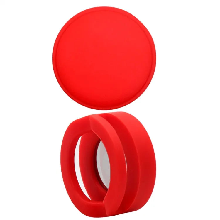 Siliconen hoesje voor Apple AirTag voor huisdierhalsband - 34.1x34.1x18.2mm (rood)
