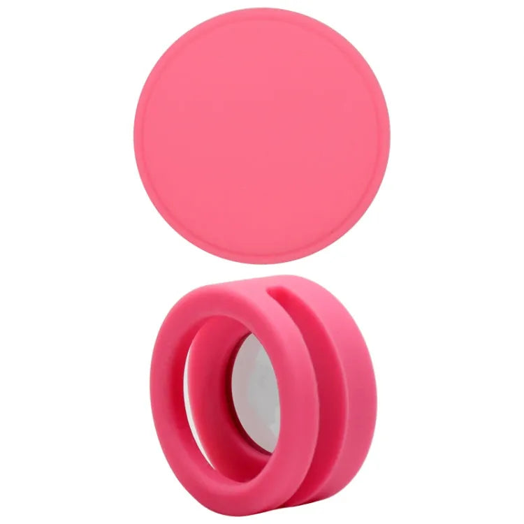 Siliconen hoesje voor Apple AirTag voor huisdierhalsband - 35.9x35.9x19.2mm (roze)