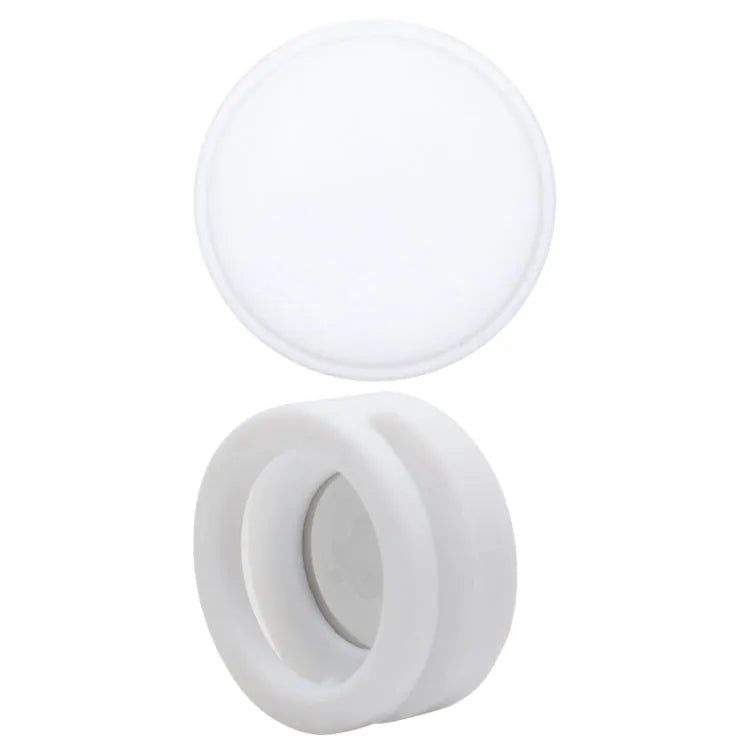 Siliconen hoesje voor Apple AirTag voor huisdierhalsband - 35.9x35.9x19.2mm (wit)